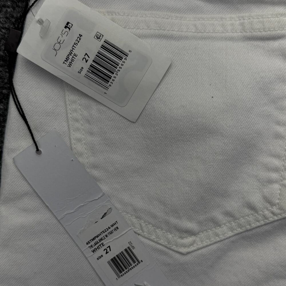 Joe's Jeans The Lara Women's 27 White Mid Rise Cigarette Ankle NWT NEW - Picture 4 of 14